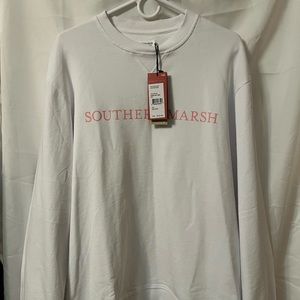 Ladies Southern Marsh white sweatshirt. Medium. New